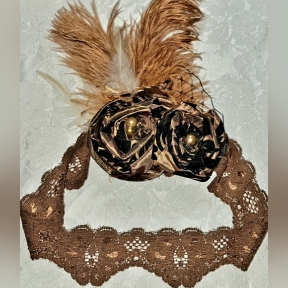 Etsy-Made Rosette Fascinator/Headband - Picture 1 of 11